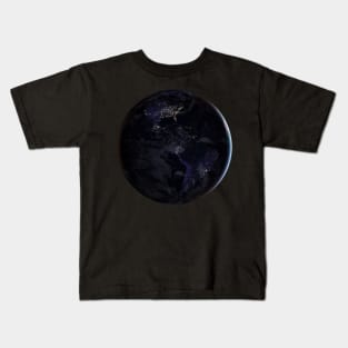 Nighttime Earth Kids T-Shirt